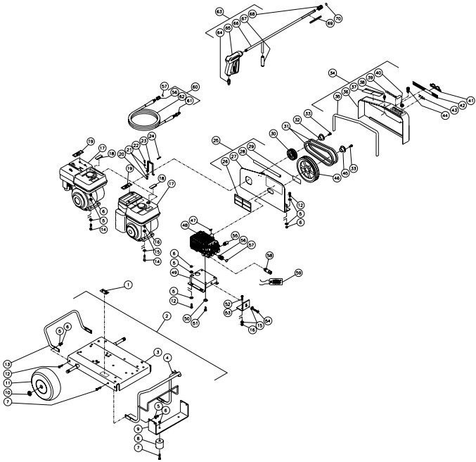 MITM CW-2504-4MV0 pressure washer parts and manual